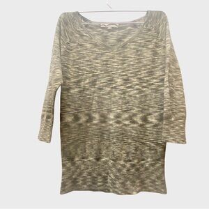 Shades of brown and Gray Knit Sweater PM Ann Taylor LOFT